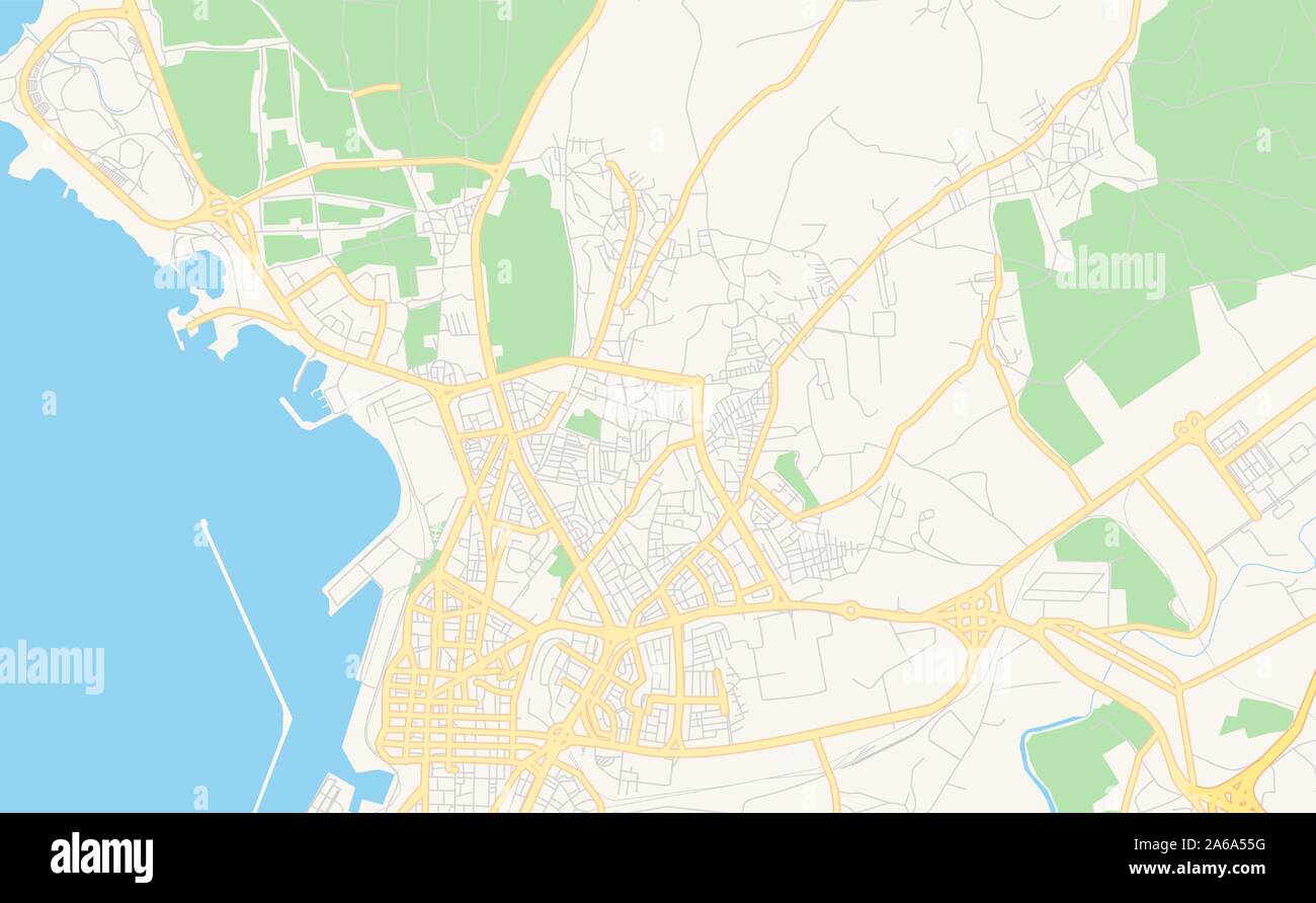 Printable Street Map Of Latakia Syria Map Template For Business Use 