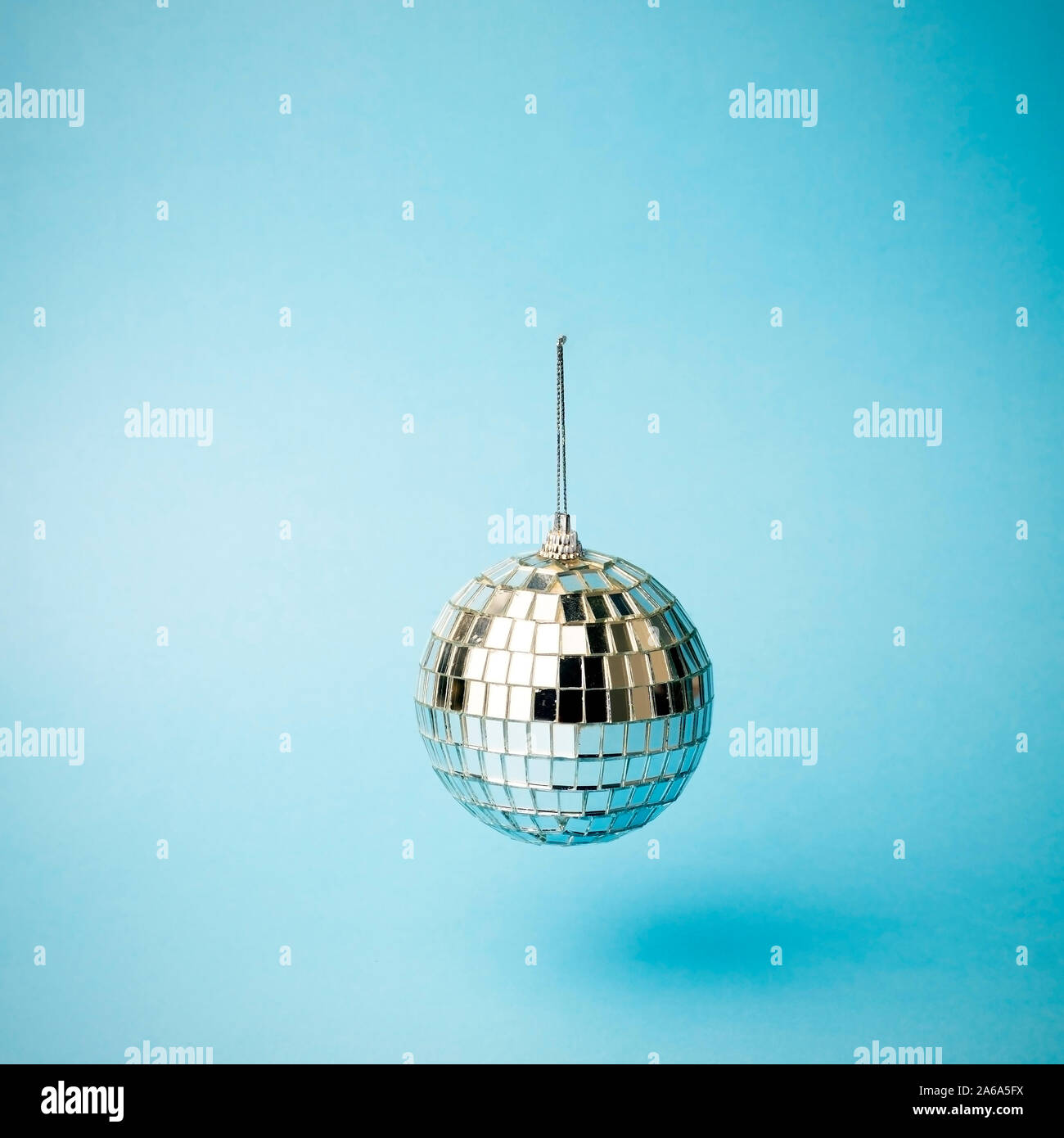 disco ball bauble on pink background. party concept Stock Photo