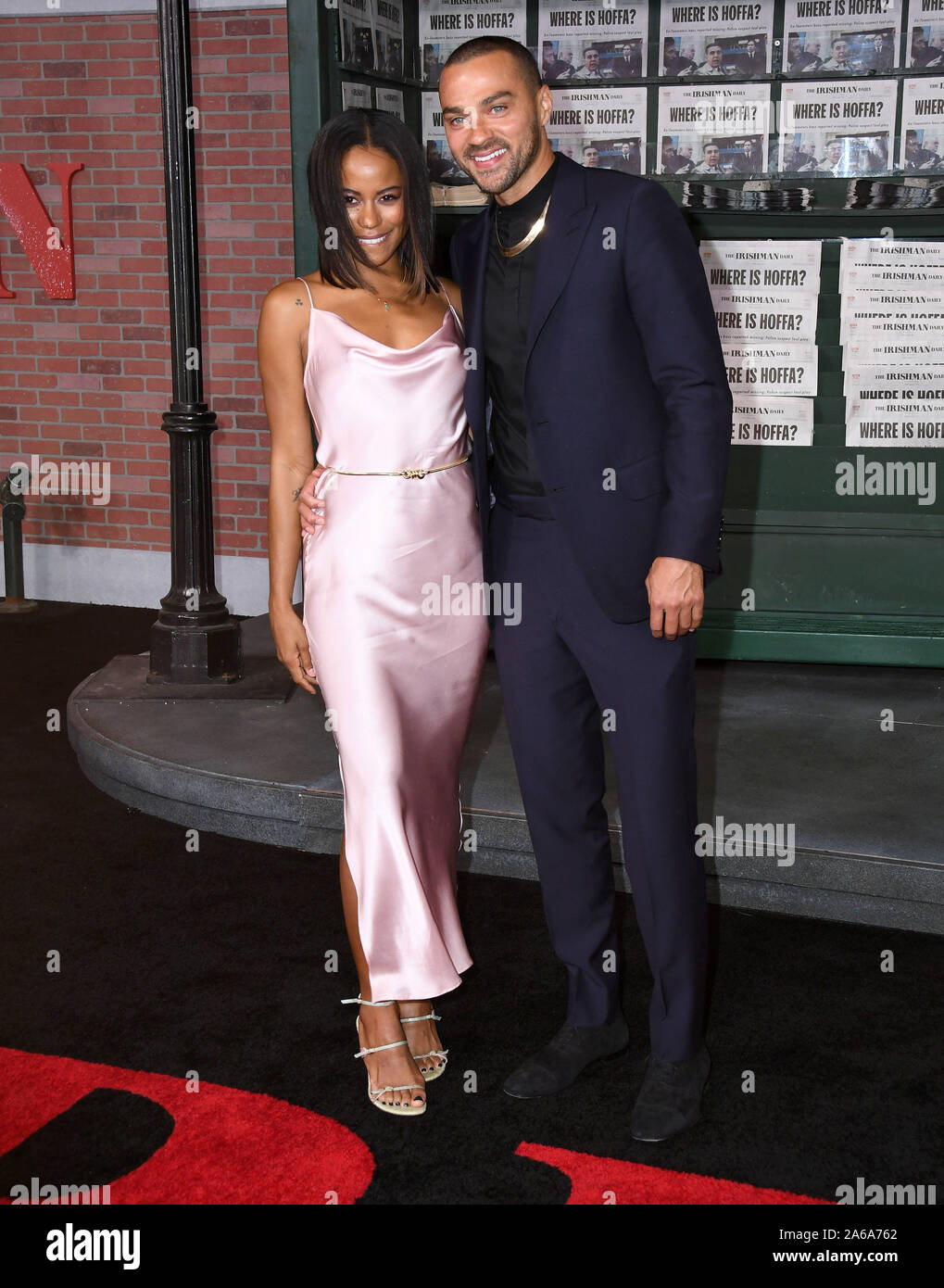 Hollywood, California, USA. 24th Oct, 2019. Jesse Williams, Taylour Paige. 'The Irishman' Los Angeles Premiere held at the TCL Chinese Theatre. Credit: Birdie Thompson/AdMedia/Newscom/Alamy Live News Stock Photo