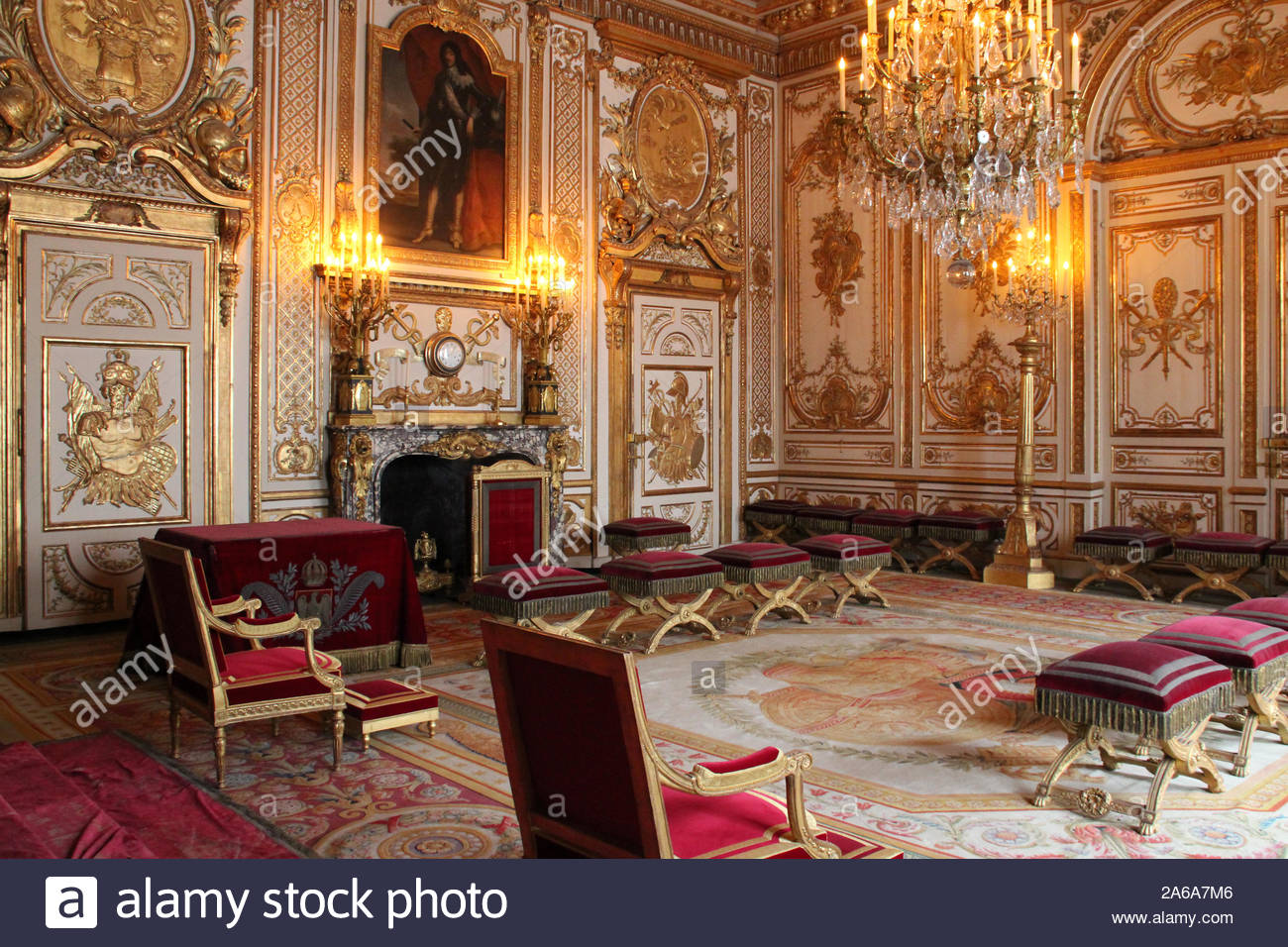 Room In The Castle Of Fontainebleau France Stock Photo 330910502