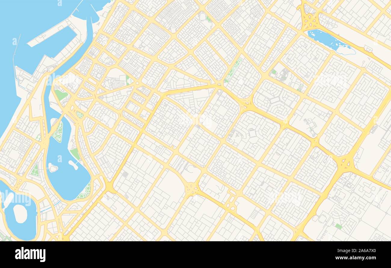 Sharjah Map With Street Printable Street Map Of Sharjah , United Arab Emirates. Map Template For  Business Use Stock Vector Image & Art - Alamy