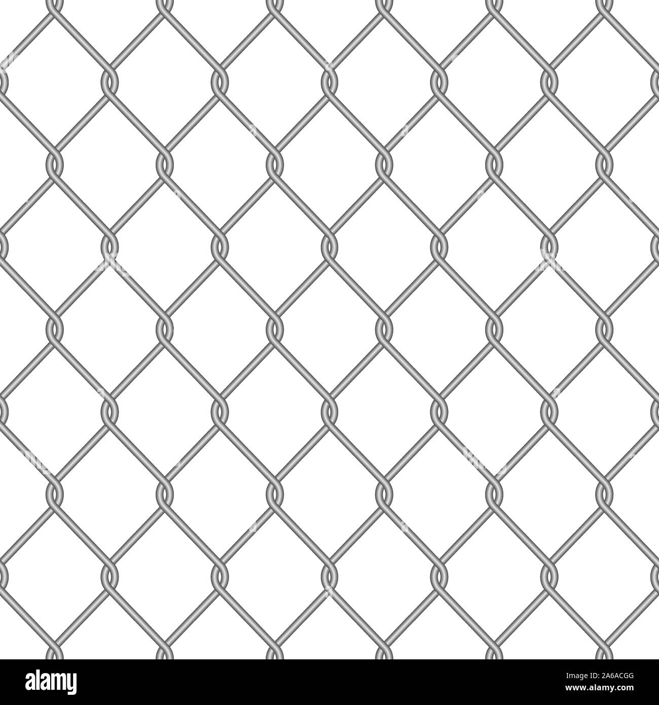 Realistic metal chain link fence seamless pattern isolated Stock Vector