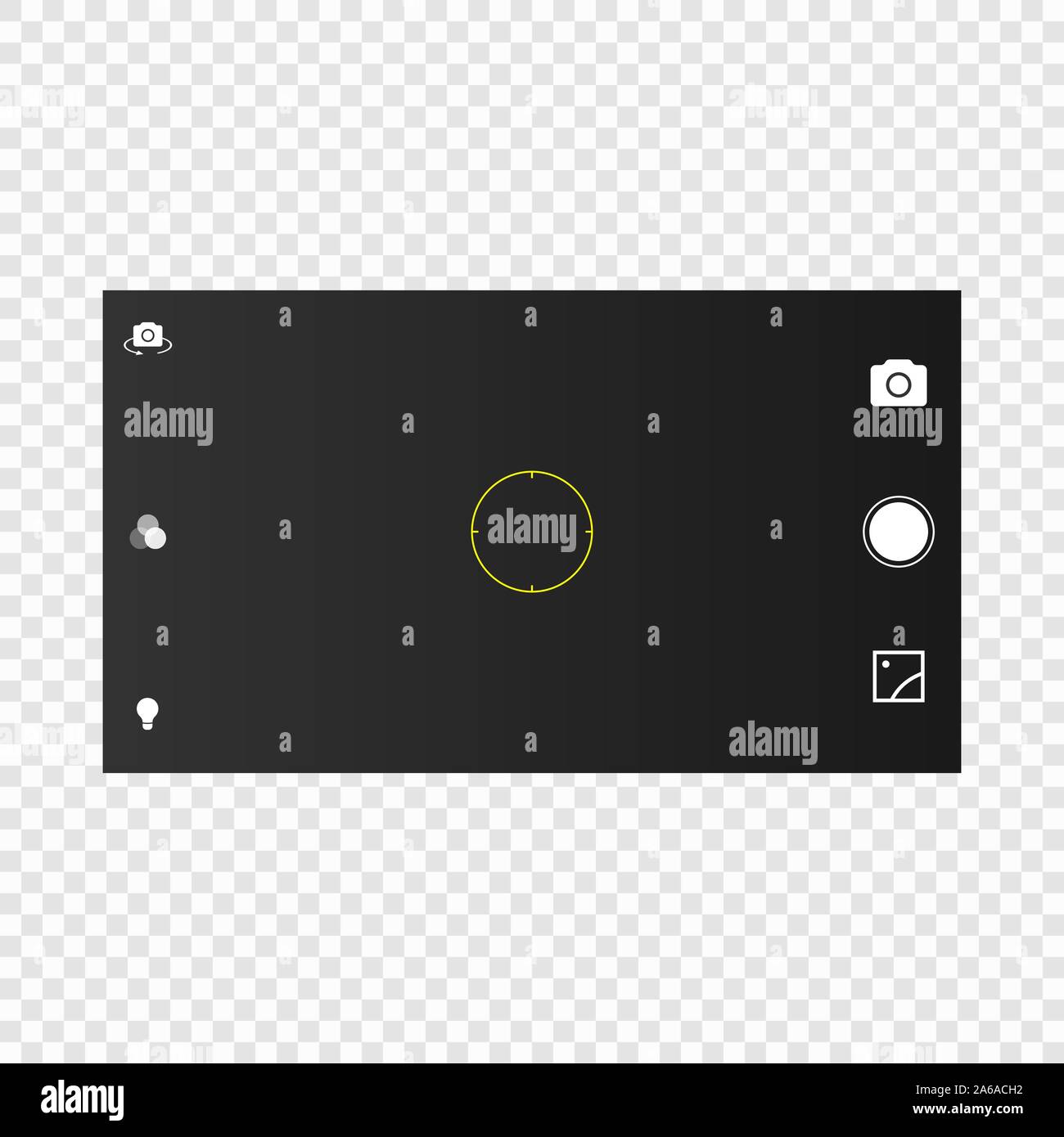 Camera screen of mobile cellphone interface Stock Vector Image & Art