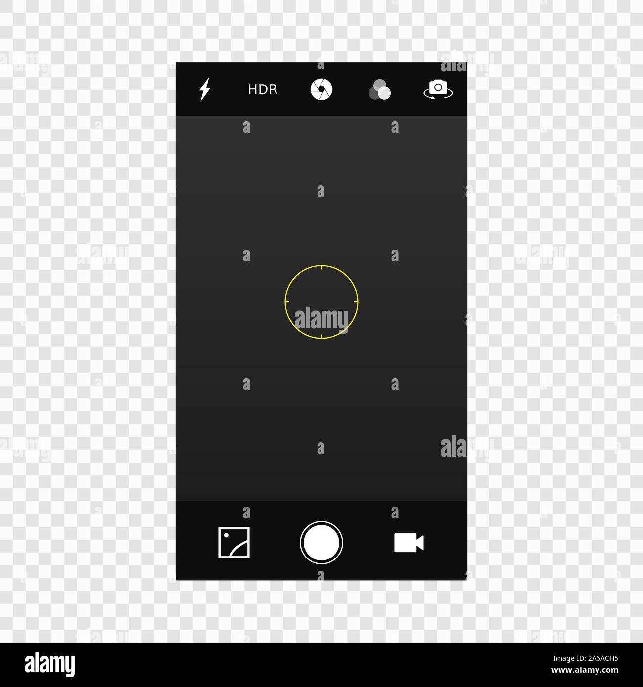 Camera screen of mobile cellphone interface Stock Vector Image & Art