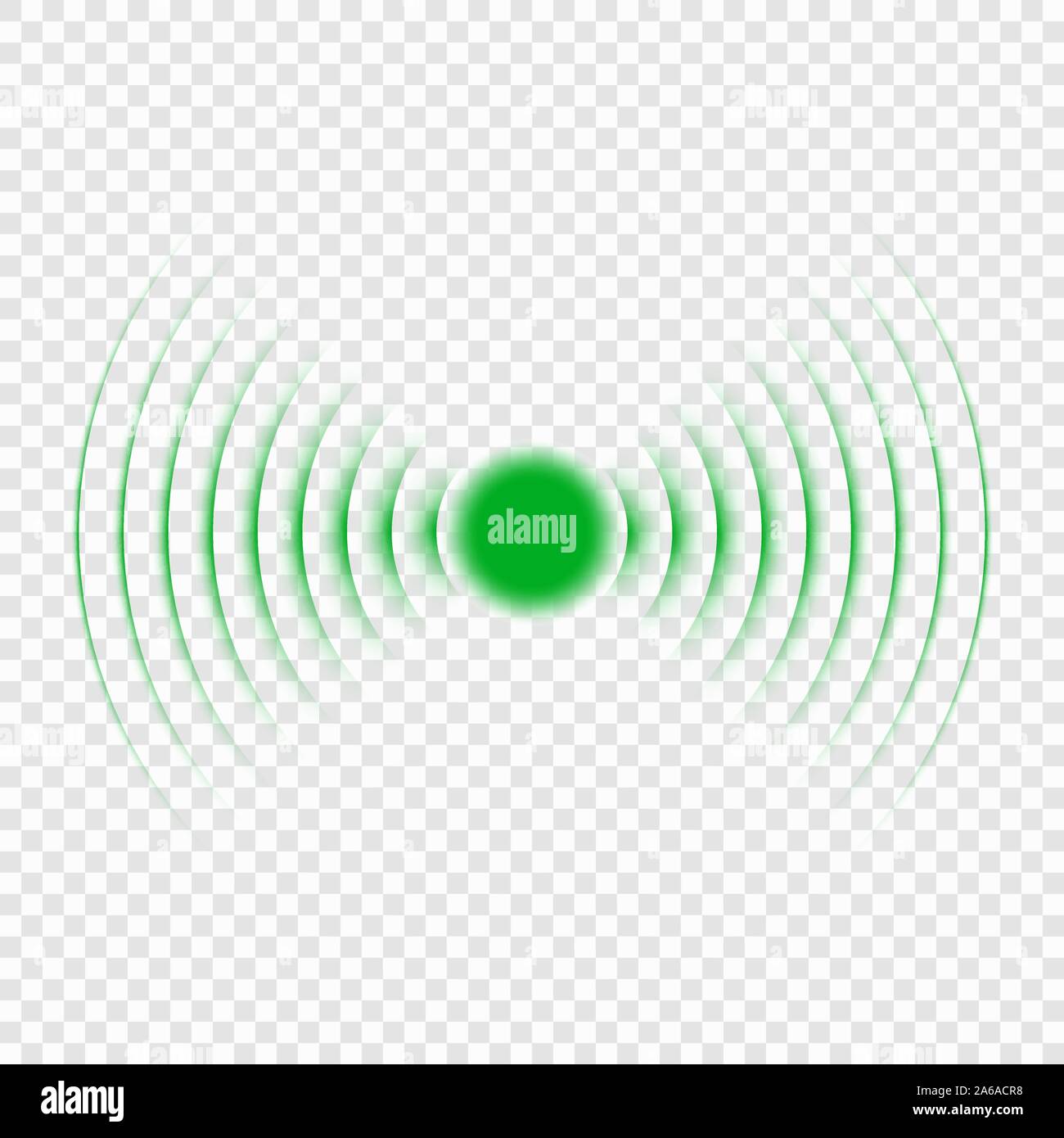 Sonar search sound wave icon. Radar icon Stock Vector