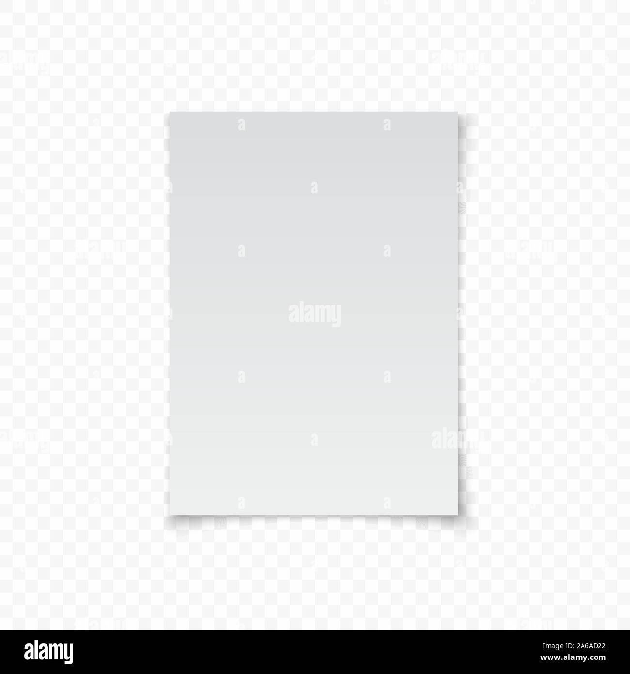 white paper with shadow isolated on transparent background Stock Vector ...
