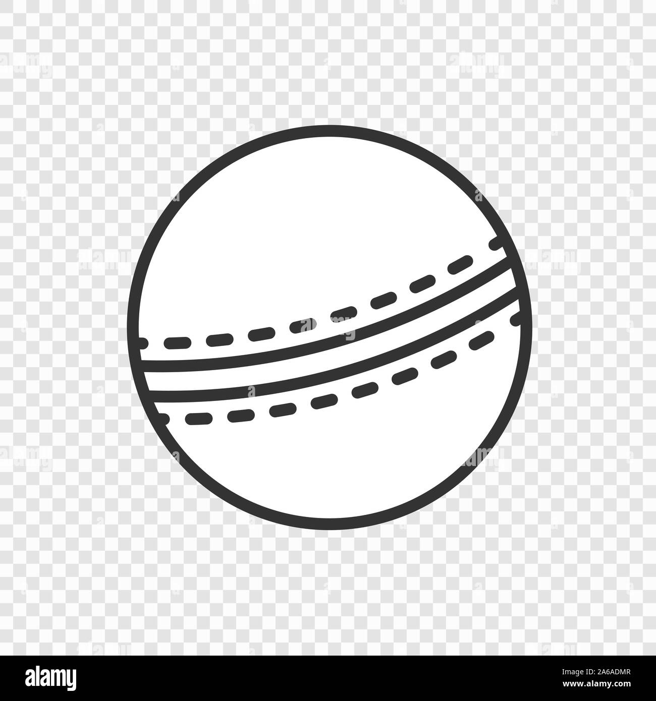 Cricket  ball icon icolated on transparent background, vector illustration Stock Vector