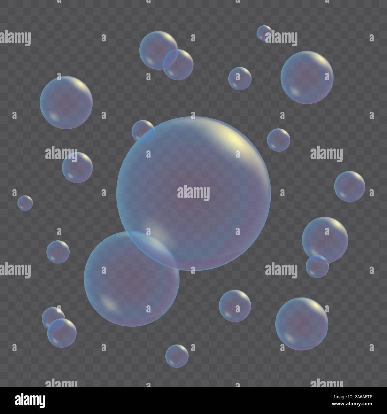 Realistic soap bubbles isolated on transparent background. Vector ...