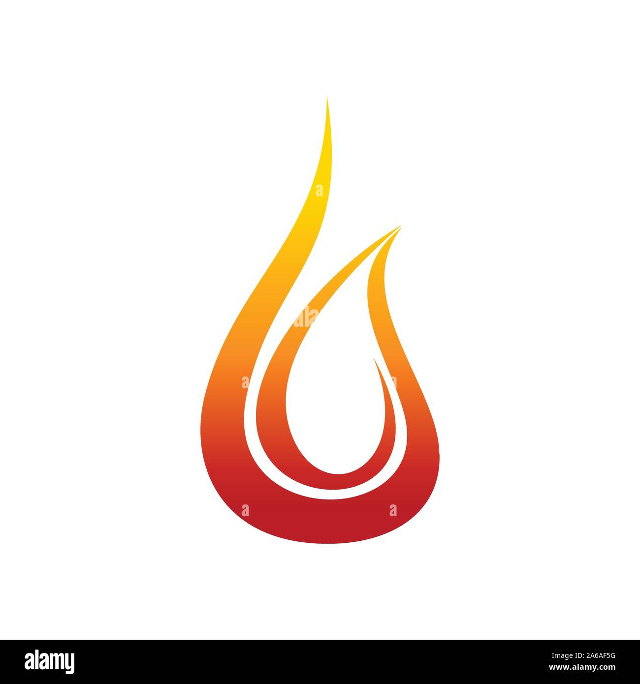 Heat Flame Fire Swoosh Brush Vector Symbol Graphic Logo Design Template Stock Vector