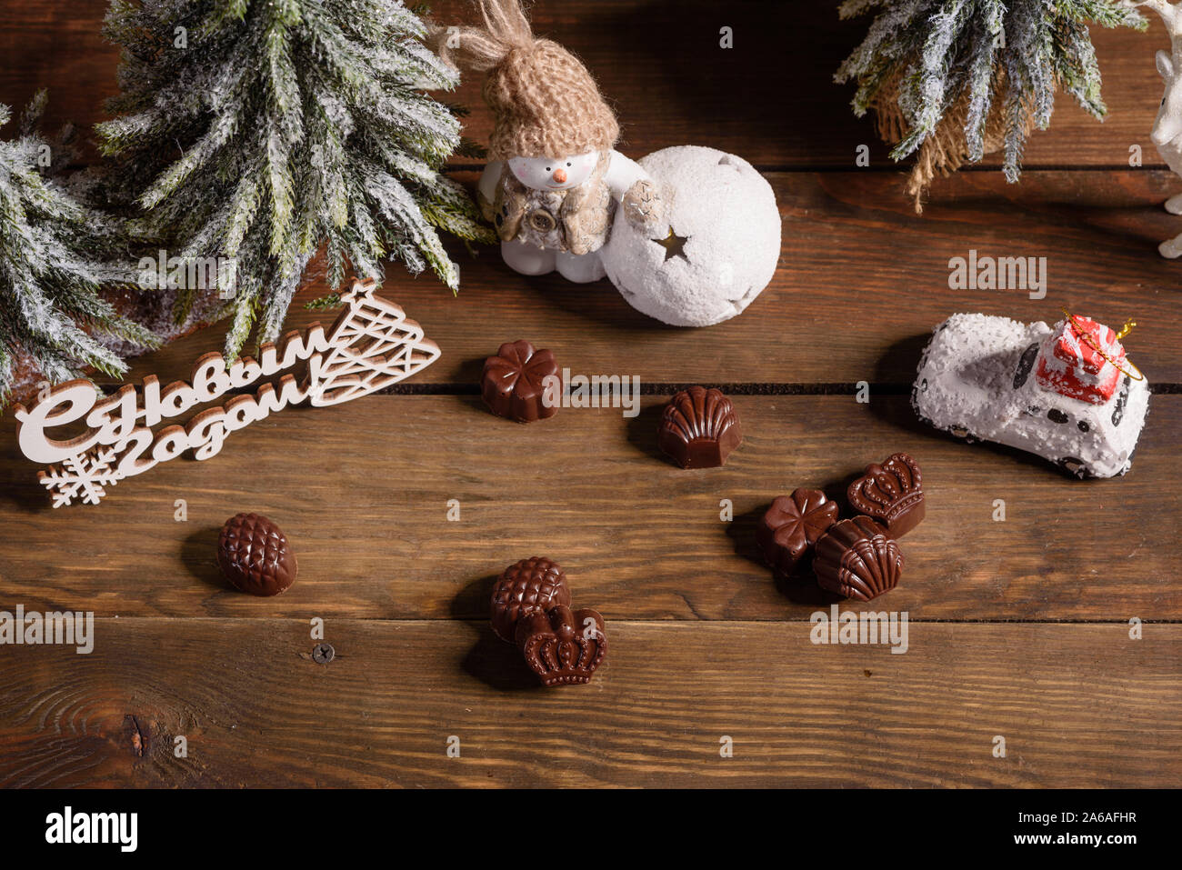 Assortment of fine chocolate candies, white, dark, and milk chocolate ...