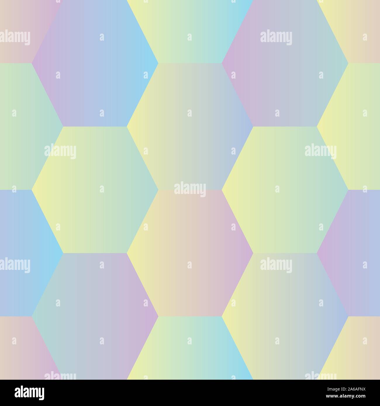 seamless vector pattern with irridescent hexagons Stock Vector