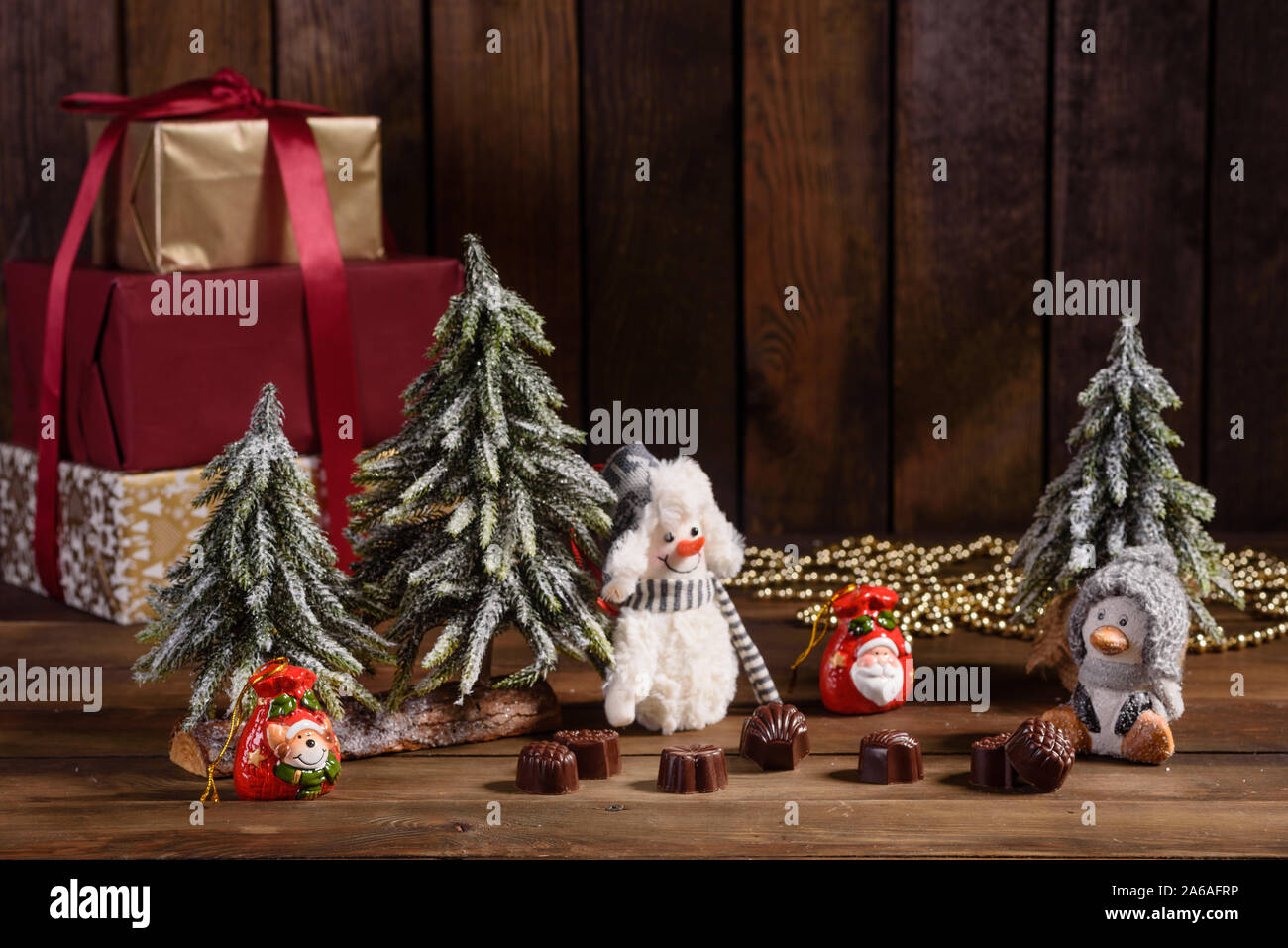 Assortment of fine chocolate candies, white, dark, and milk chocolate ...