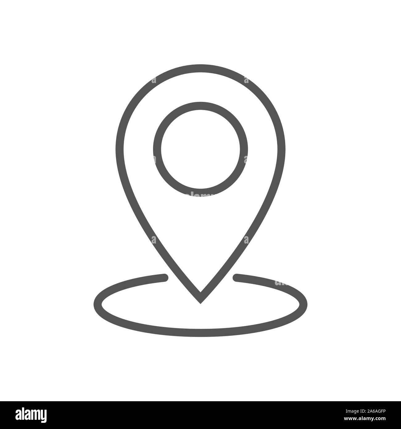 Geolocation map pin vector icon. Geolocation map pin for the Navigator icon. EPS 10 Stock Vector