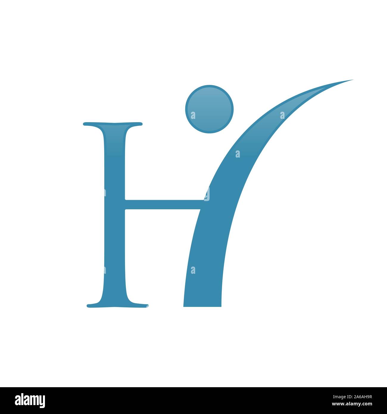 Classy H Initial Letter Abstract Figure Vector Symbol Graphic Logo Design Template Stock Vector