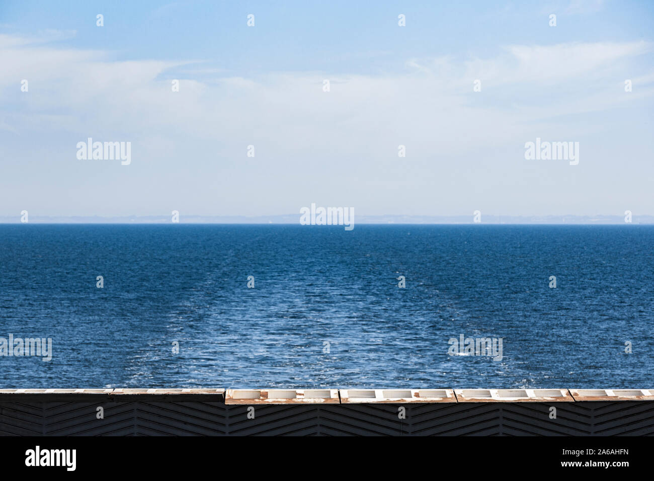 Ostsee vor Bornholm, Faehre, Kielwasser Stock Photo