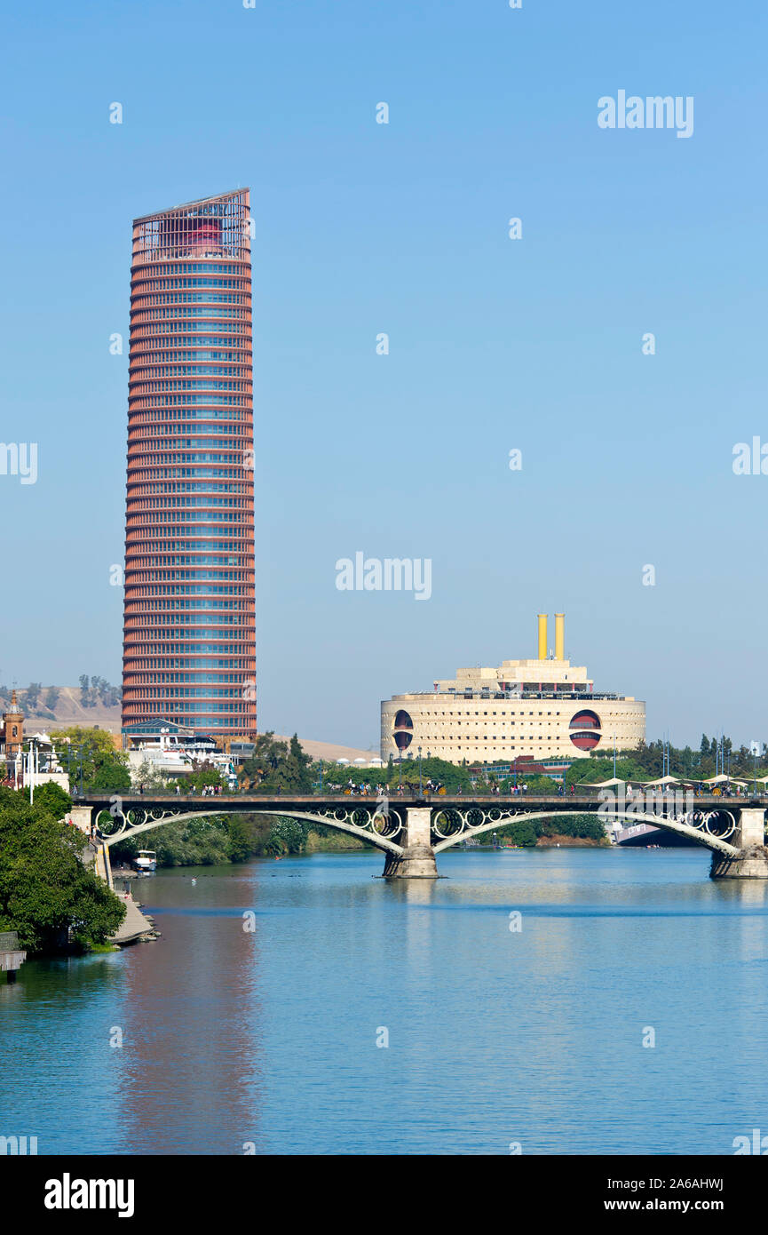 Seville Tower, Torre Sevilla, Seville, Andalucía, Spain Stock Photo