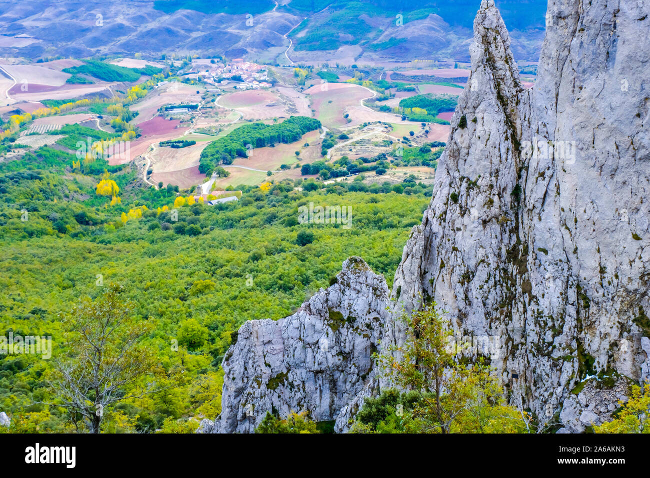 Mountain landscape drone view. Stock Photo