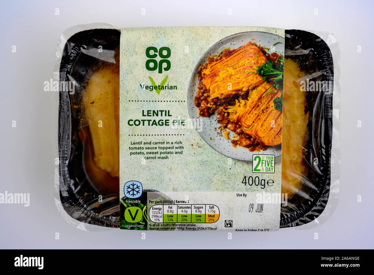 COOP Vegetarian lentil cottage pie Stock Photo