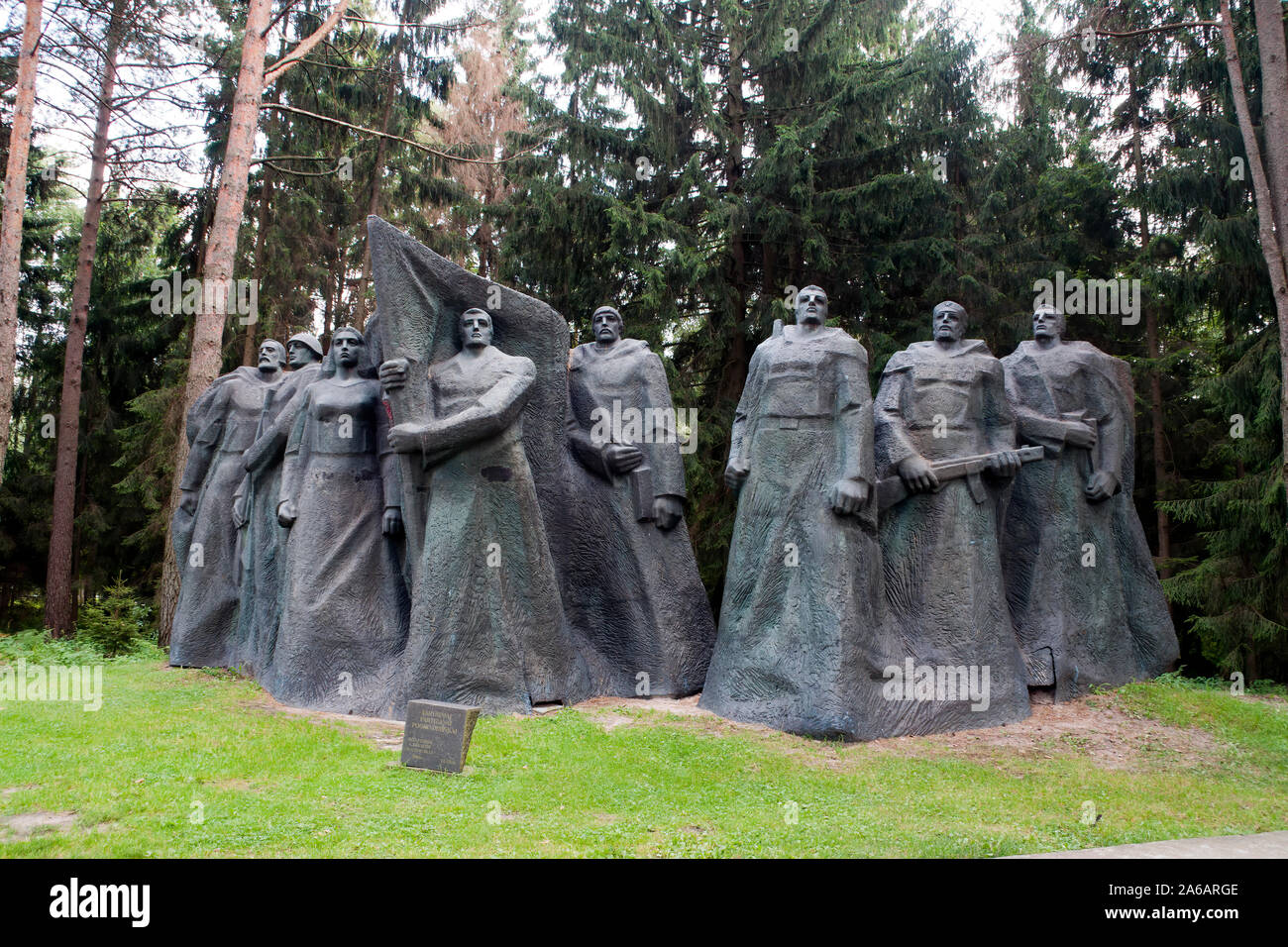 Druskininkai Lithuania, Monument of Soviet Partisans of the underground originally in Vilnius but moved to Grutas park in 1991 Stock Photo