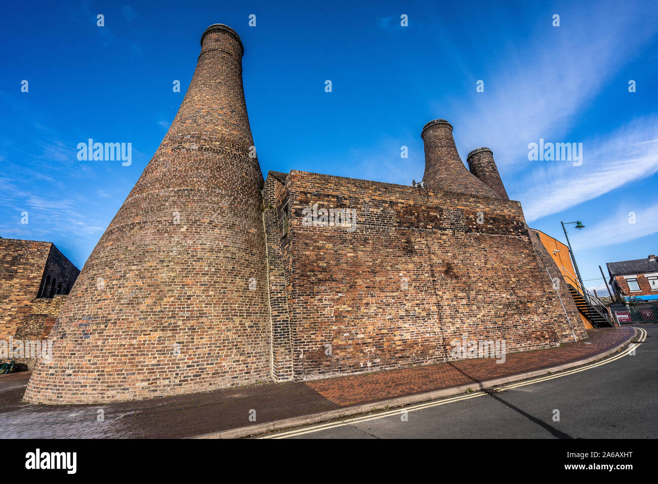 The famous bottle kilns at Gladstone Pottery Museum in Stoke on Trent, Pottery manufacturing