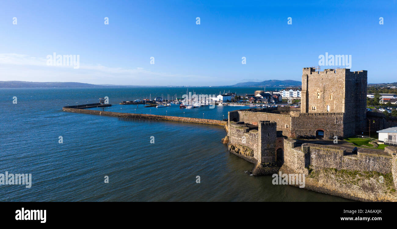 Carrickfergus; Co. Antrim; castle; marina; Belfast Lough; sailing
