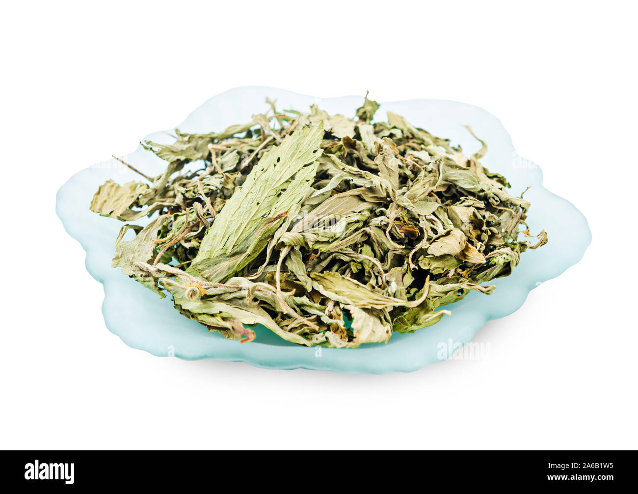 Dried Stevia rebaudiana Bertoni, sweet leaf sugar substitute in dish