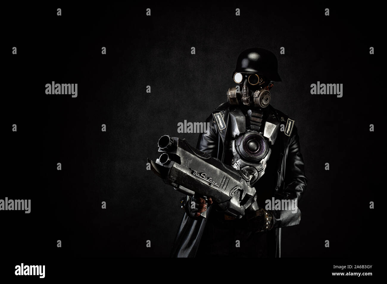 Post apocalyptic cyborg warrior Stock Photo