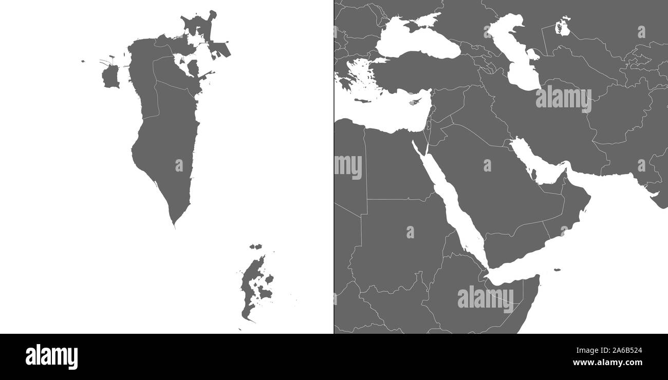 Map Of Bahrain With Location On Asian Map Stock Vector Image Art Alamy Map Of Bahrain With Location On Asian Map 2A6B524 