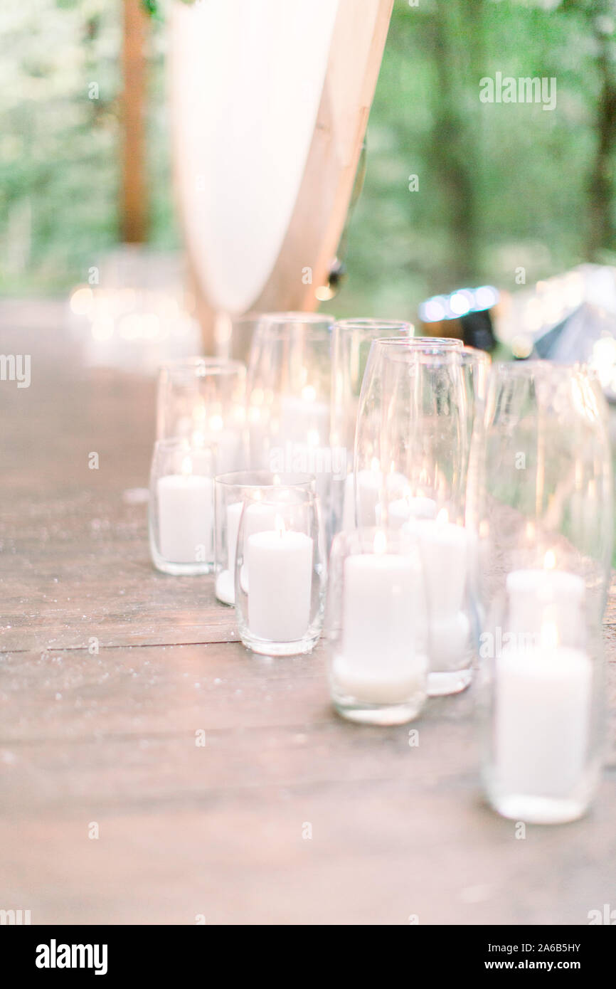 Outdoor shop wedding candles