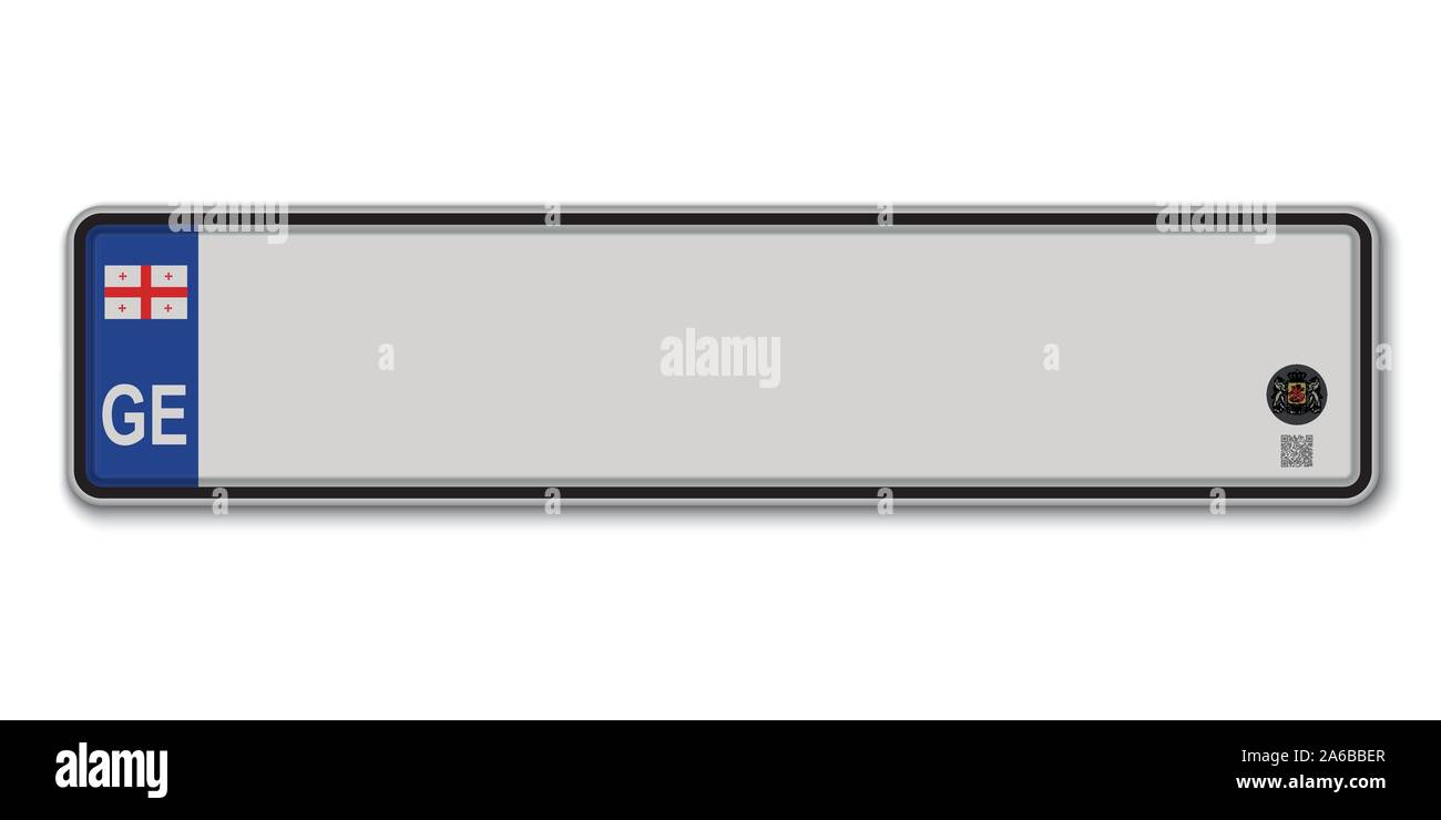 Car number plate. Vehicle registration license of Stock Vector