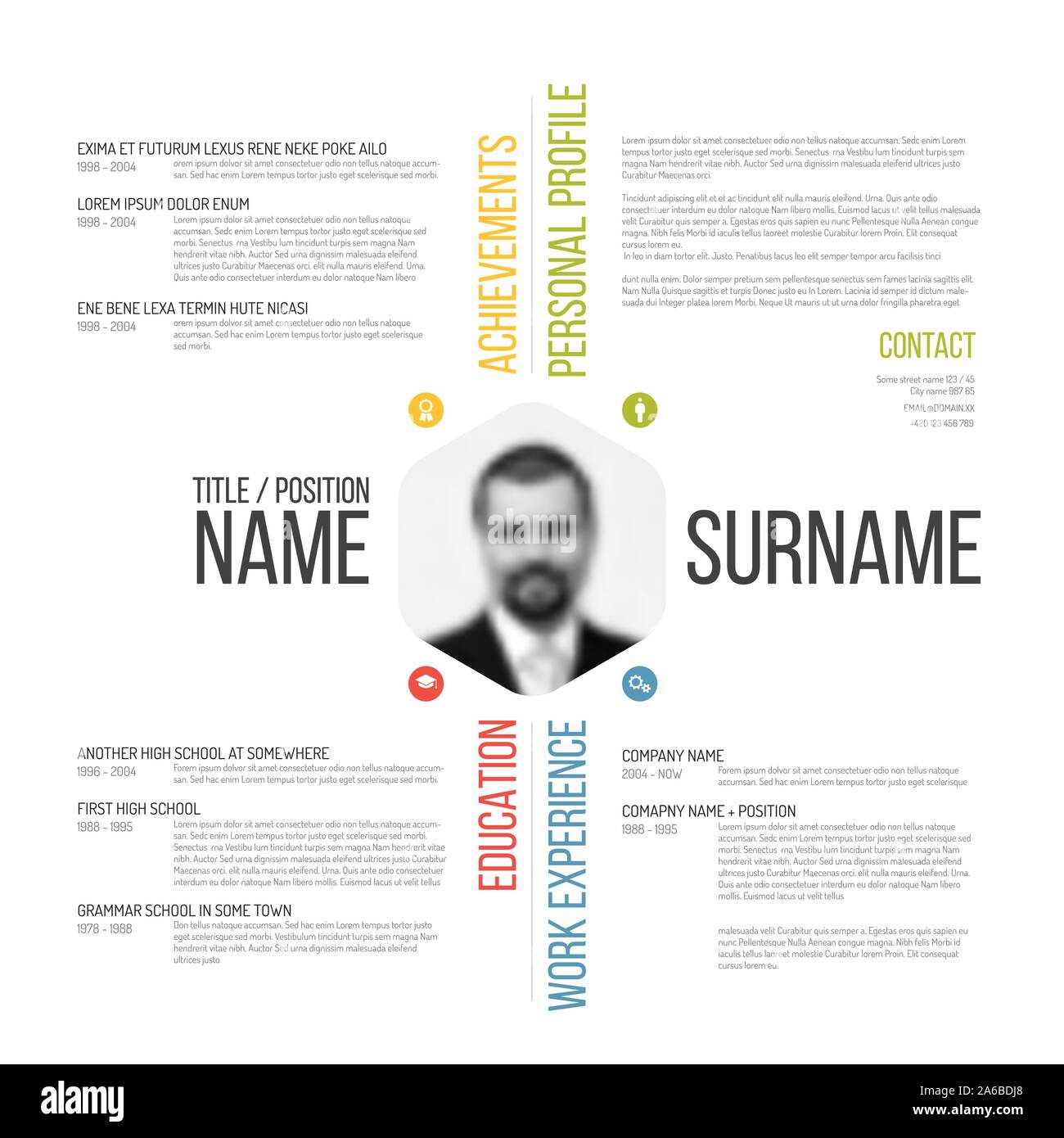 vector-minimalist-cv-resume-template-design-stock-vector-image-art