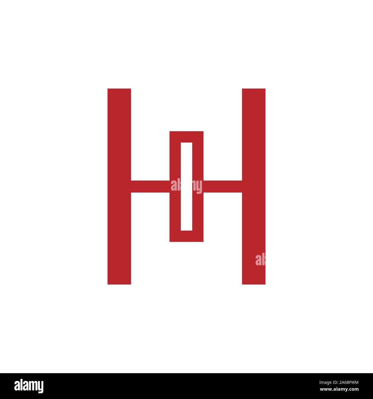 Letter H logo icon design template elements with red color - Vector Stock Vector