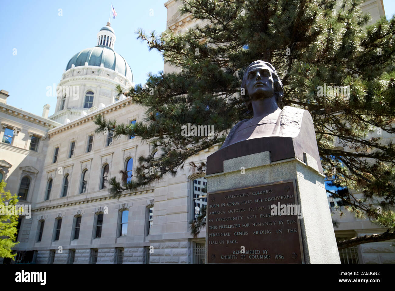 Christopher Columbus bust indiana statehouse state capitol building ...