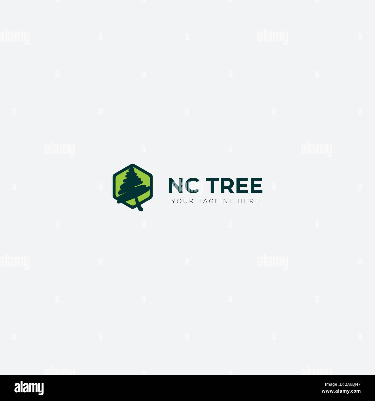 natural circle logo green tree logo finance growth Stock Vector