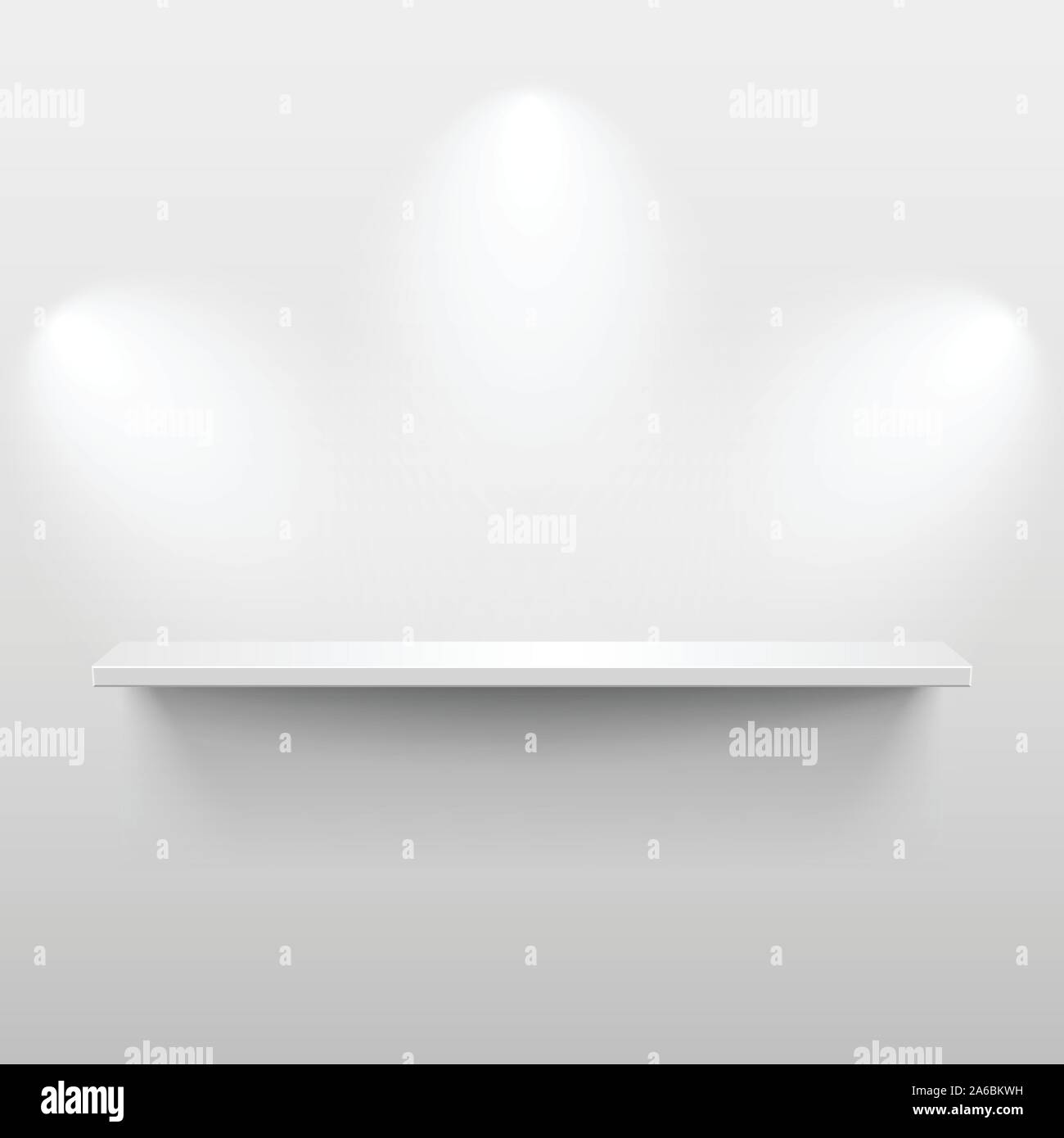 Shelf with shadow in empty white room Stock Vector Image & Art - Alamy