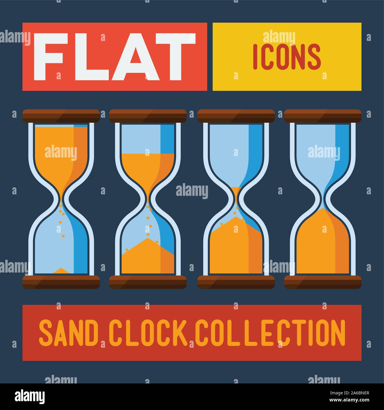 Set of flat sand clocks Stock Vector Image & Art Alamy