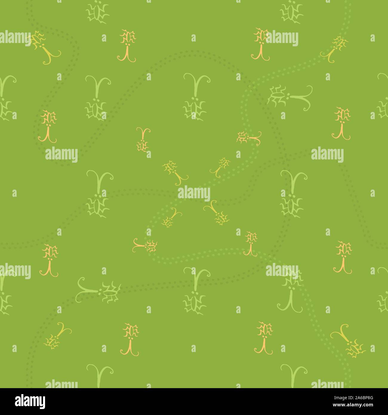 Seamless pattern with bugs and traces Stock Vector