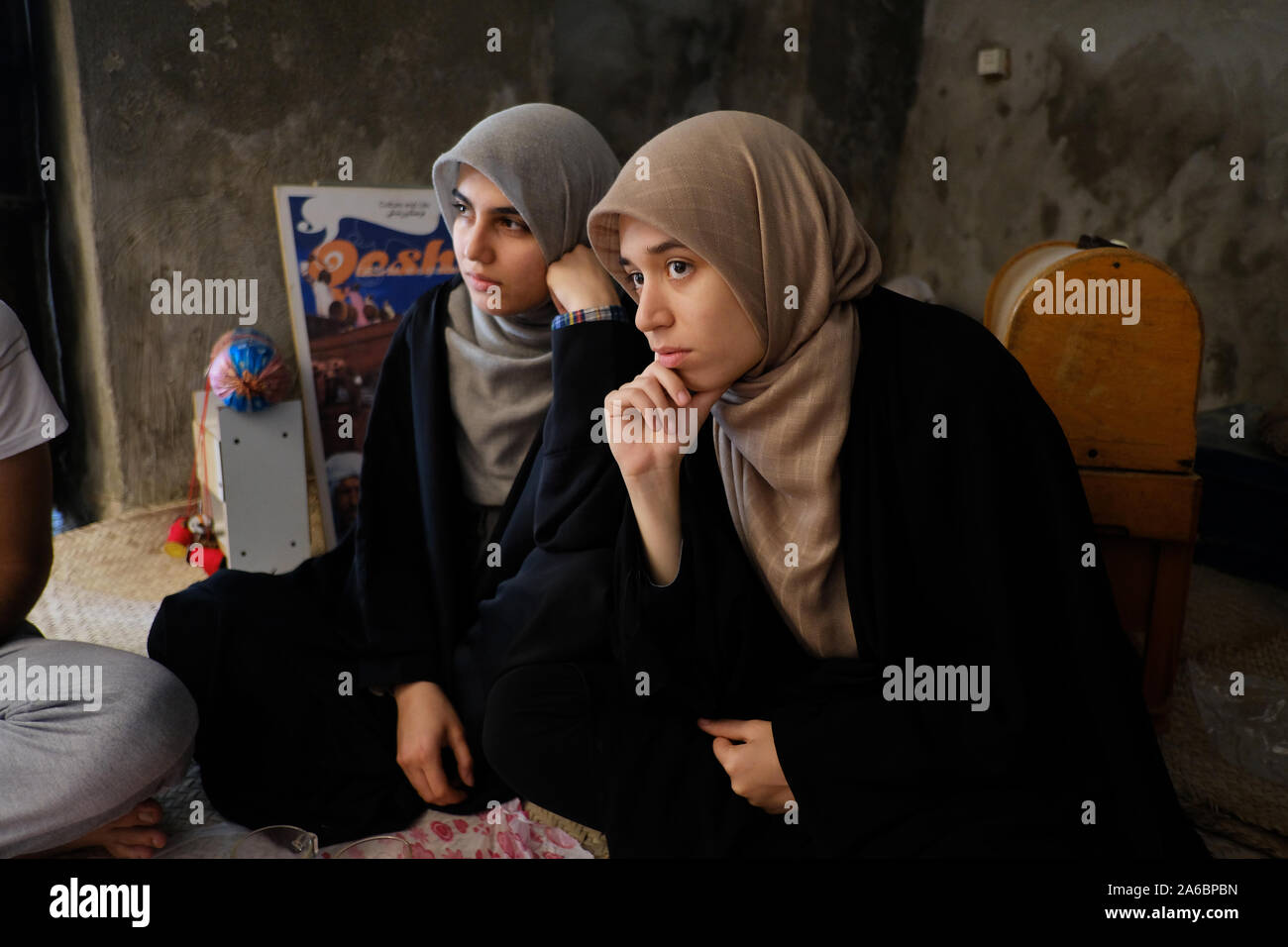 Qeshm Island, Persian Gulf,Iran, March 14th 2019, Two muslim girls, architecture students  from Teheran. Stock Photo