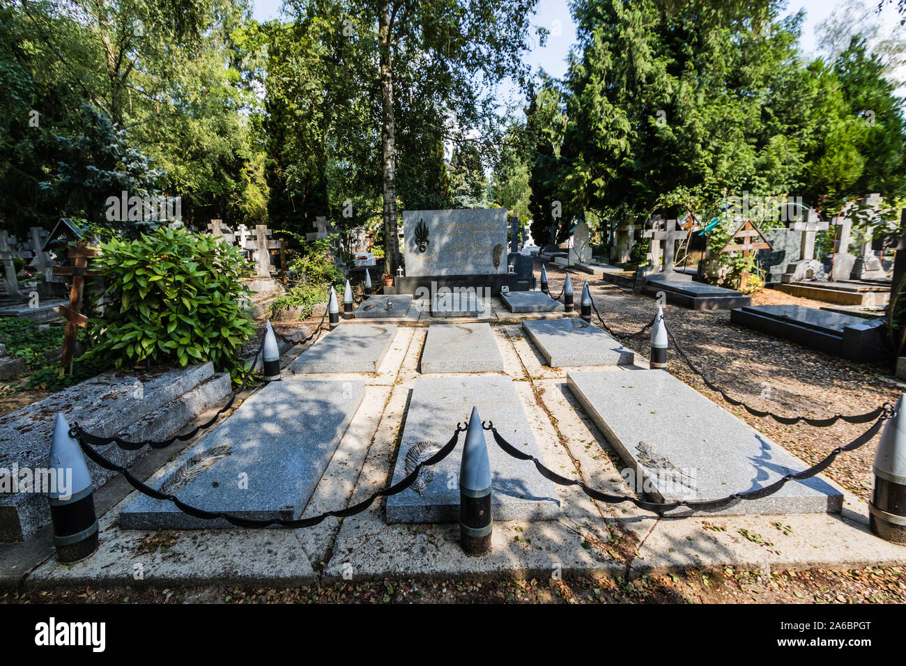 The memorial of the members of the French Foreign Legion at the Russian Orthodox Cemetery of