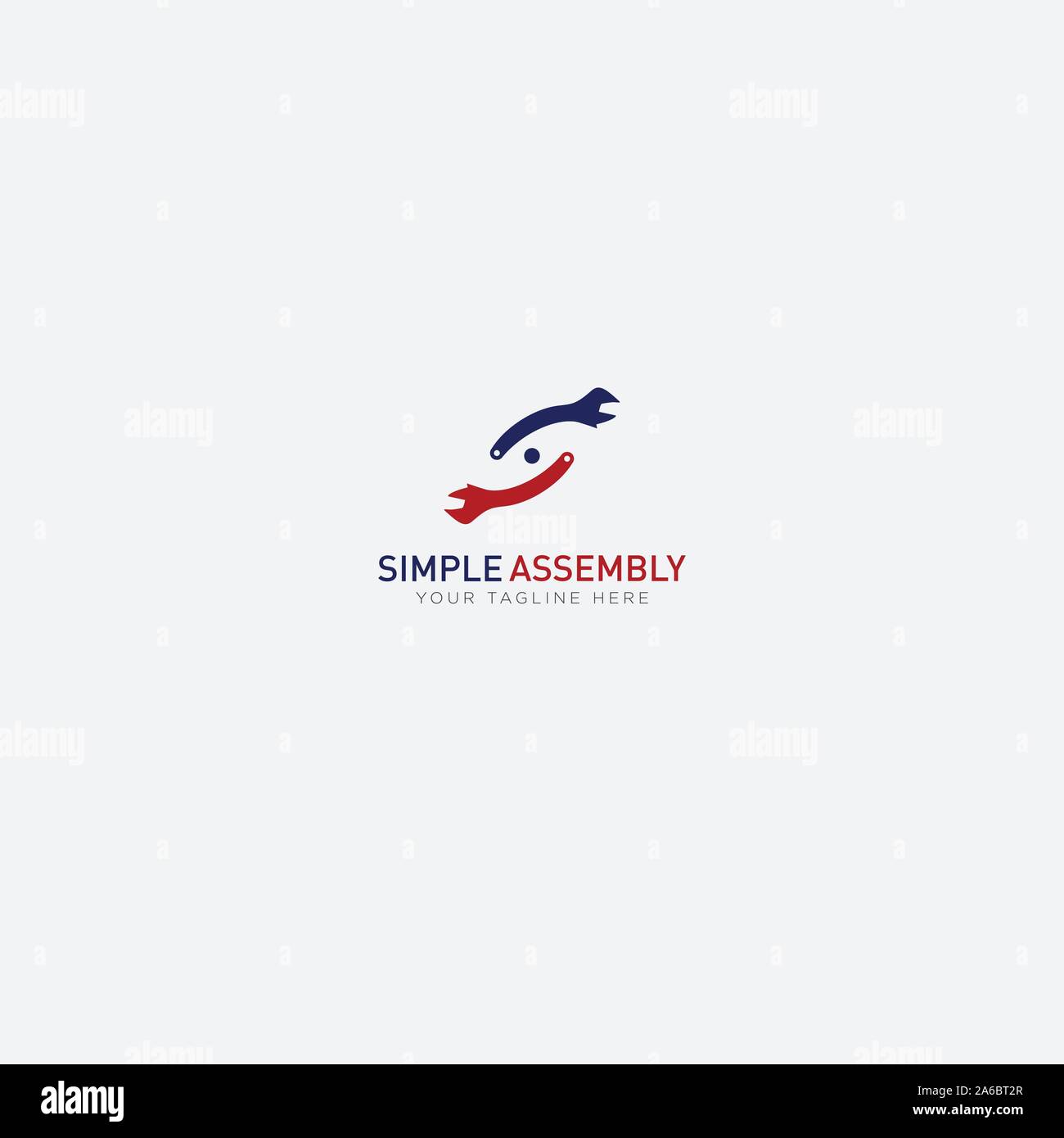Simple assembly with equipment and like letter S Stock Vector