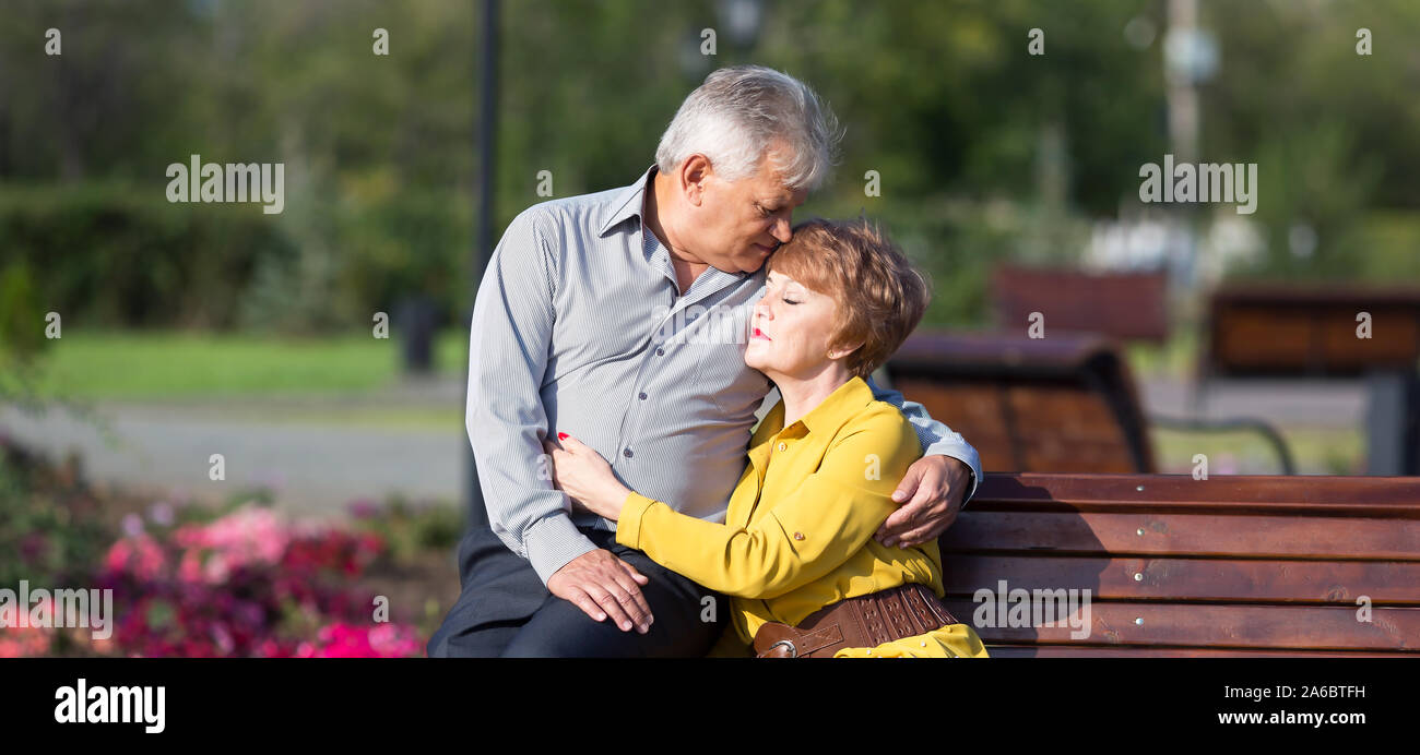 Man and woman aged on a first date, Stock Photo