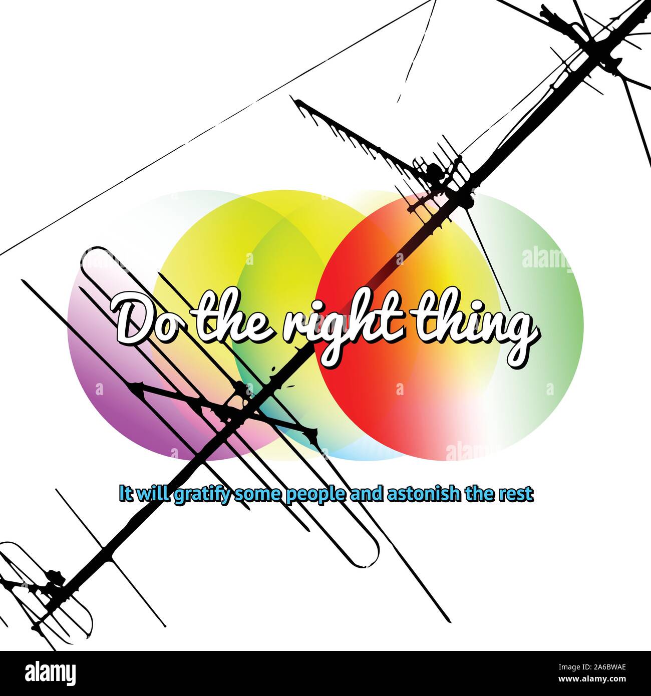 Modern retro digital poster with typographic quote Stock Vector Image ...