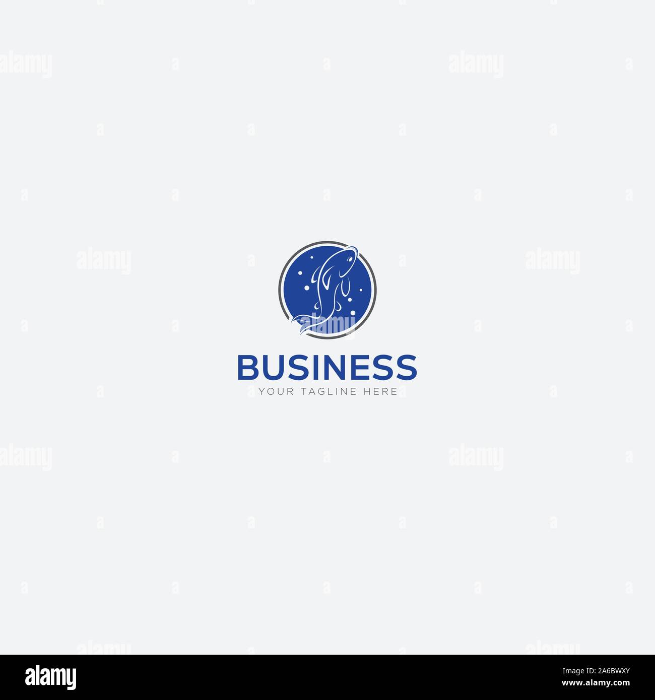 purple fish line for business logo silhouette fish Stock Vector