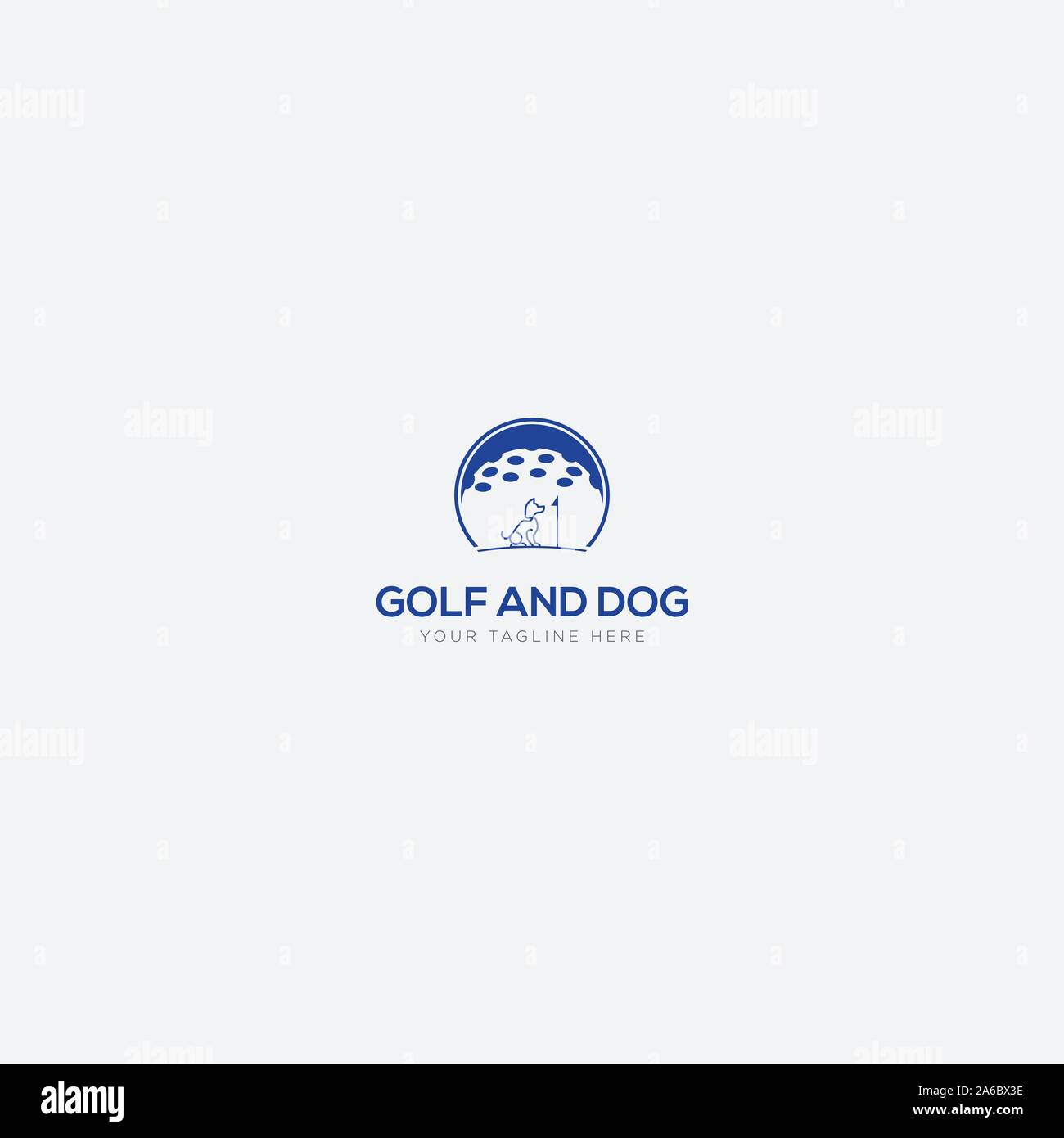 blue golf and dog logo design Stock Vector Image & Art Alamy