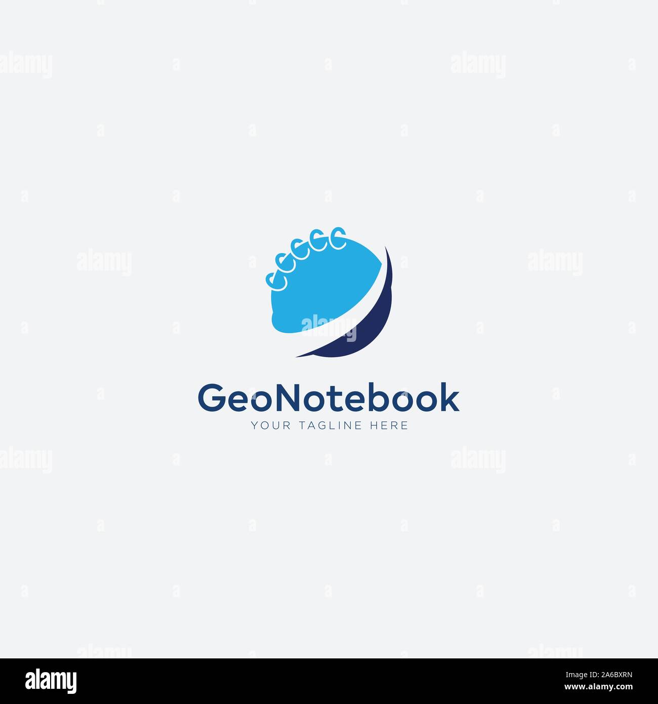 geo notebook logo with blue earth and notes Stock Vector Image & Art ...