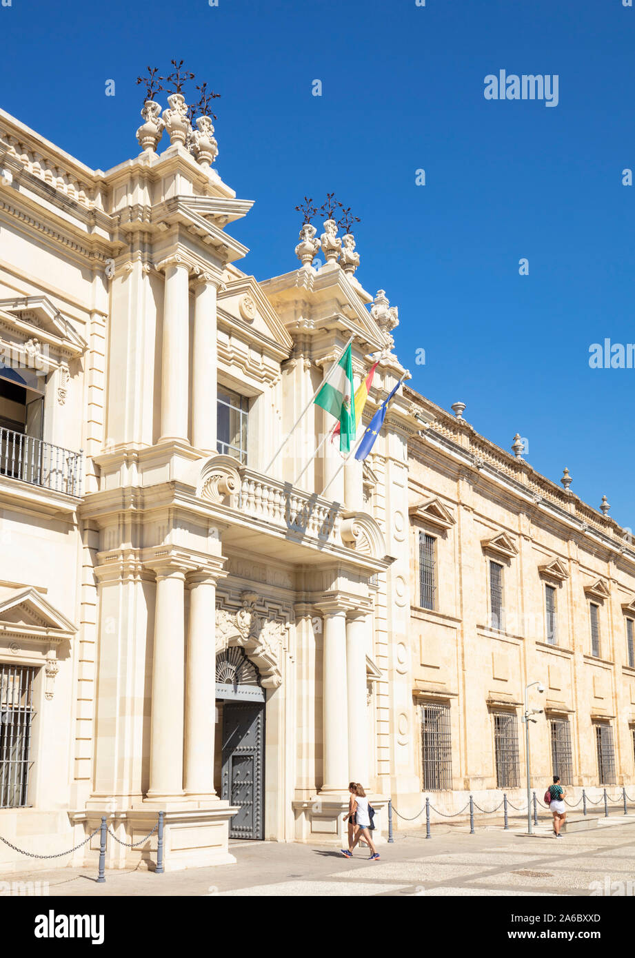 The Former Royal Tobacco Factory Real Fábrica de Tabacos de Sevilla now the University of Seville Universidad de Sevilla Seville Spain seville Europe Stock Photo