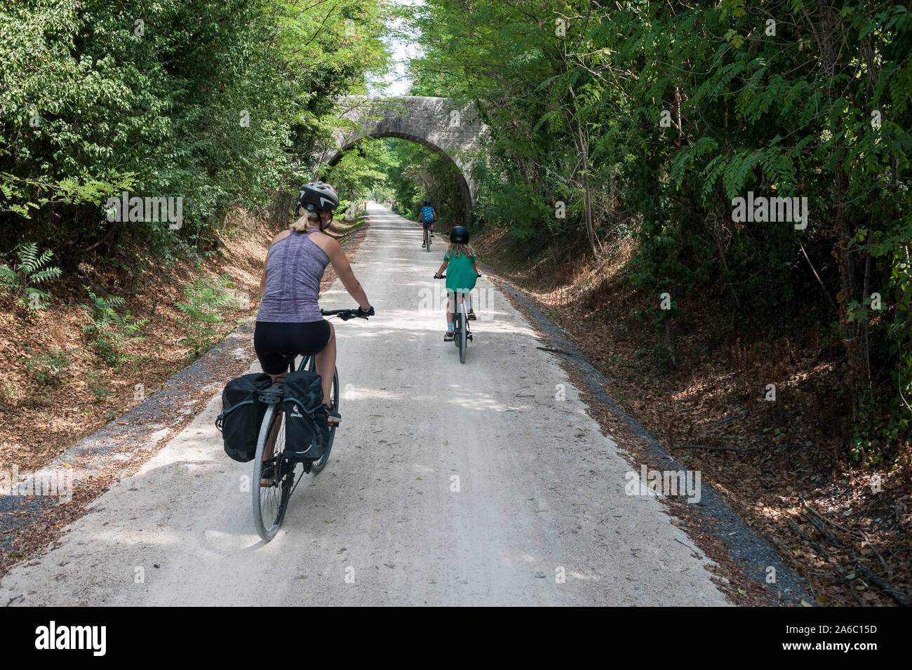 A fun bike ride through the french countryside on an old railway bike