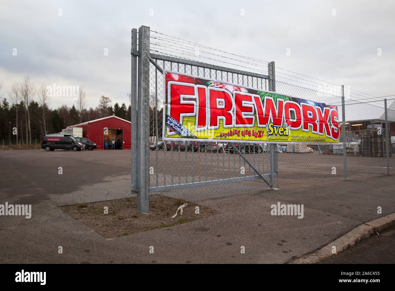 Sales of various types of fireworks.Photo Jeppe Gustafsson Stock Photo