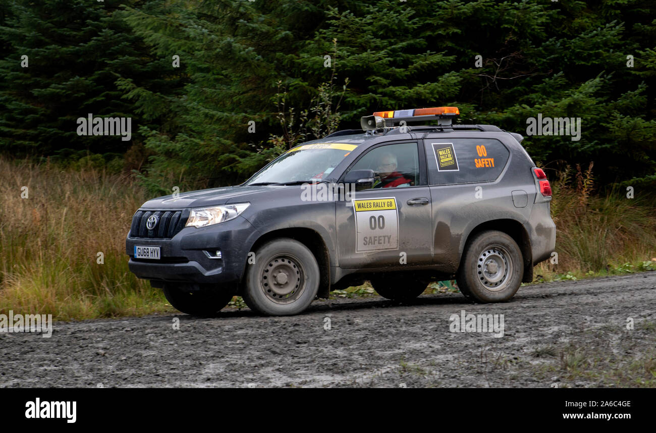 Safety Car, 00, Wales Rally GB, Day Three, Brenig Forest Stage Stock