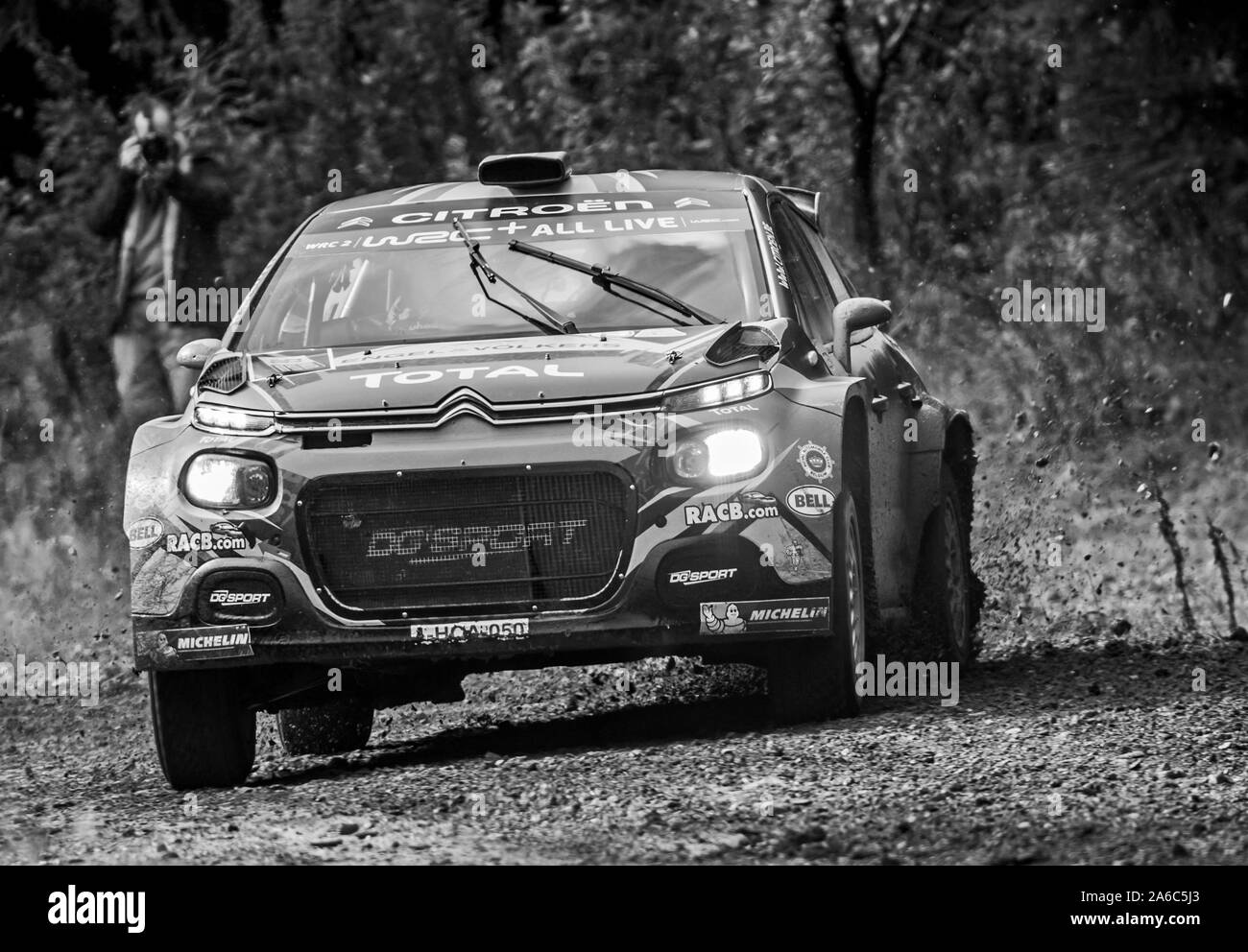 Car 56, Driver Guillaume De Mevius, Co-Driver Martijn Wydaeghe, Wales Rally GB, Day Three, Brenig Forest Stage Stock Photo